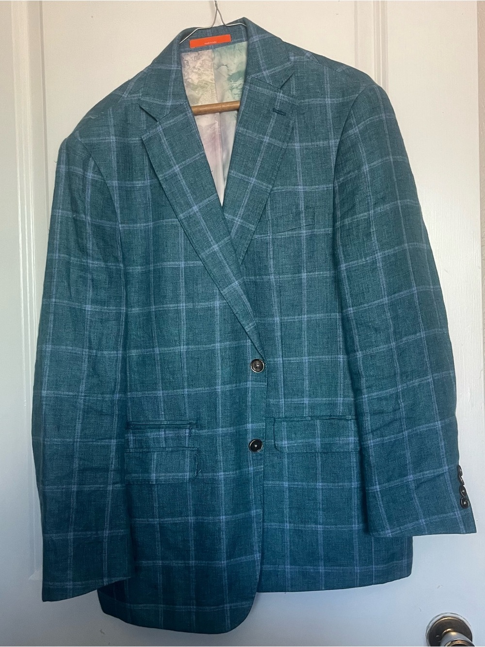TALLIA Teal Plaid Sport Coat
